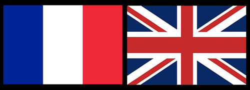 French and UK flags