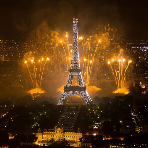 Bastille Day Fireworks at Eiffel Tower