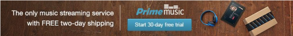 Prime Music horizontal banner